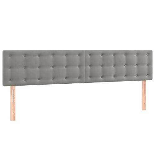 LED uzglavlje svjetlosivo 160x5x78/88 cm baršunasto - Svjetlosiva 160 x 5 x 78/88 cm 1 Cijena