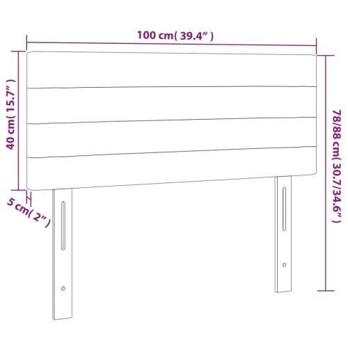 LED uzglavlje tamnozeleno 100x5x78/88 cm baršunasto - Tamnozelena 100 x 5 x 78/88 cm 1 Cijena