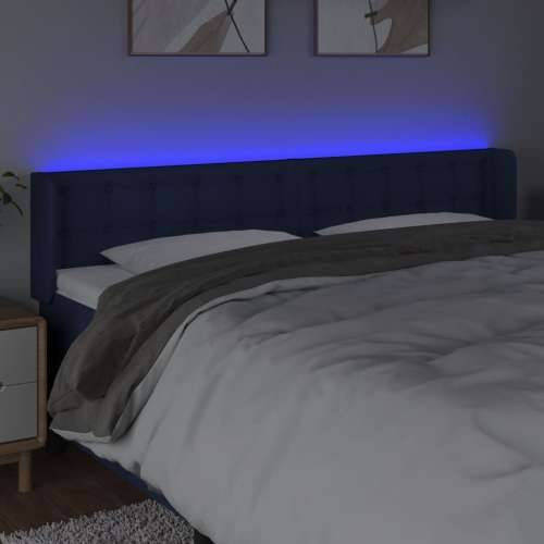 LED uzglavlje plavo 203x16x78/88 cm od tkanine - Plava 203 x 16 x 78/88 cm 1 Cijena