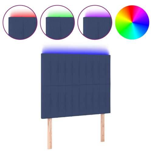 LED uzglavlje plavo 80x5x118/128 cm od tkanine  - Plava 80 x 5 x 118/128 cm 1 Cijena