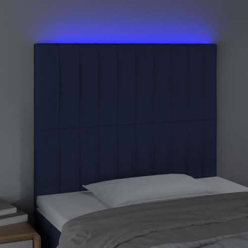 LED uzglavlje plavo 80x5x118/128 cm od tkanine  - Plava 80 x 5 x 118/128 cm 1 Cijena