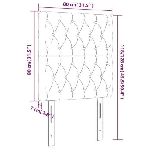 LED uzglavlje krem 80x7x118/128 cm od tkanine - Krema 80 x 7 x 118/128 cm 1 Cijena