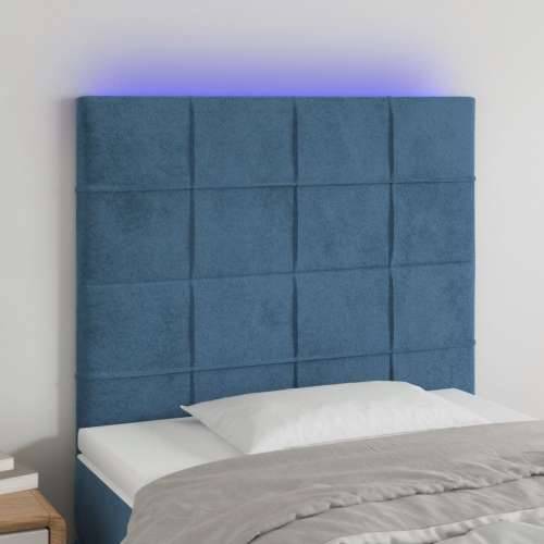 LED uzglavlje tamnoplavo 80x5x118/128 cm baršunasto - Tamno plava 80 x 5 x 118/128 cm 1 Cijena