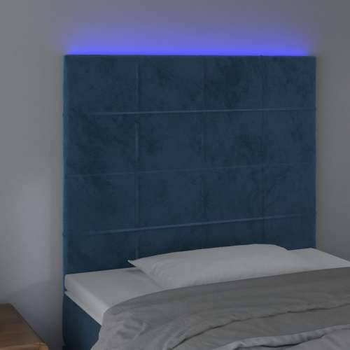 LED uzglavlje tamnoplavo 80x5x118/128 cm baršunasto - Tamno plava 80 x 5 x 118/128 cm 1 Cijena