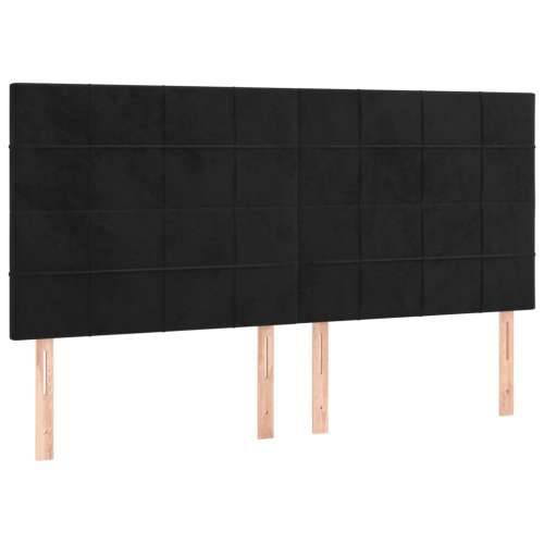 LED uzglavlje crno 180x5x118/128 cm baršunasto - Crna 180 x 5 x 118/128 cm 1 Cijena