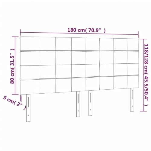 LED uzglavlje crno 180x5x118/128 cm baršunasto - Crna 180 x 5 x 118/128 cm 1 Cijena