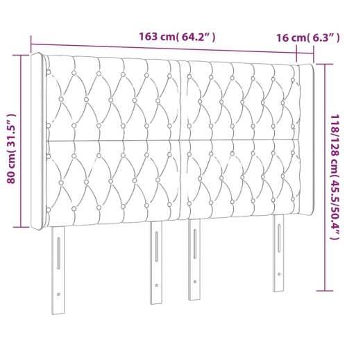 LED uzglavlje Ružičasta 163x16x118/128 cm baršunasto - Ružičasta 163 x 16 x 118/128 cm 1 Cijena