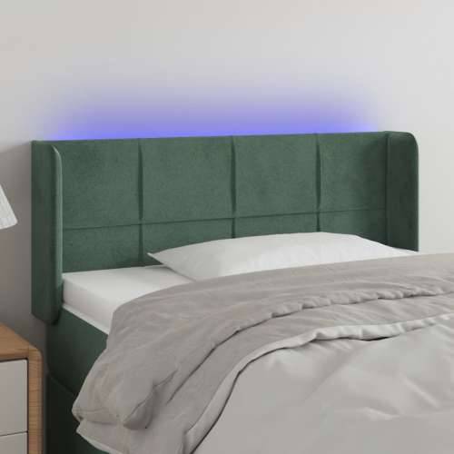 LED uzglavlje tamnozeleno 83x16x78/88 cm baršunasto - Tamnozelena 83 x 16 x 78/88 cm 1 Cijena
