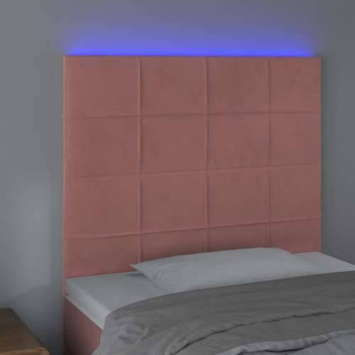 LED uzglavlje ružičasto 90x5x118/128 cm baršunasto - Ružičasta 90 x 5 x 118/128 cm 1 Cijena