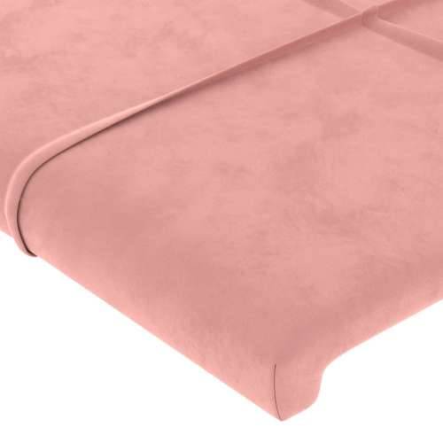 LED uzglavlje ružičasto 90x5x118/128 cm baršunasto - Ružičasta 90 x 5 x 118/128 cm 1 Cijena