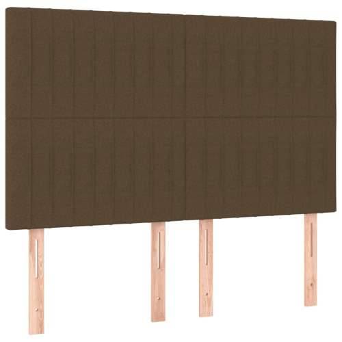 LED uzglavlje tamnosmeđe 144x5x118/128 cm od tkanine - Tamno smeđa 144 x 5 x 118/128 cm 1 Cijena
