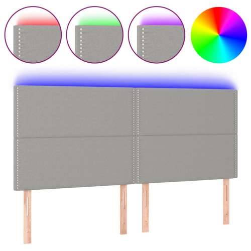 LED uzglavlje svjetlosivo 160x5x118/128 cm od tkanine - Svjetlosiva 160 x 5 x 118/128 cm 1 Cijena