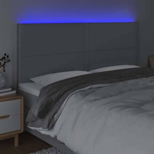 LED uzglavlje svjetlosivo 160x5x118/128 cm od tkanine - Svjetlosiva 160 x 5 x 118/128 cm 1 Cijena