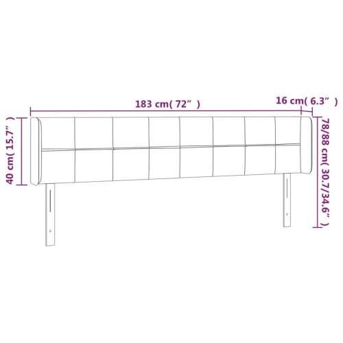 LED uzglavlje tamnoplavo 183x16x78/88 cm baršunasto - Tamno plava 183 x 16 x 78/88 cm 1 Cijena