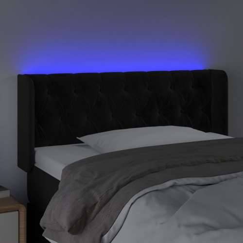 LED uzglavlje crno 93x16x78/88 cm baršunasto - Crna 93 x 16 x 78/88 cm 1 Cijena