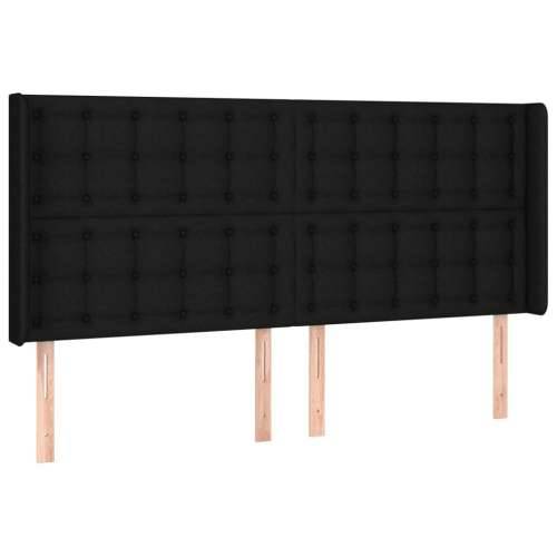 LED uzglavlje crno 183 x 16 x 118/128 cm od tkanine - Crna 183 x 16 x 118/128 cm 1 Cijena