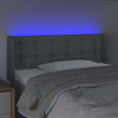 LED uzglavlje svjetlosivo 93x16x78/88 cm od tkanine - Svjetlosiva 93 x 16 x 78/88 cm 1 Cijena
