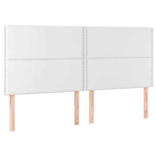 LED uzglavlje bijelo 160x5x118/128 cm od umjetne kože - Bijela 160 x 5 x 118/128 cm 1 Cijena
