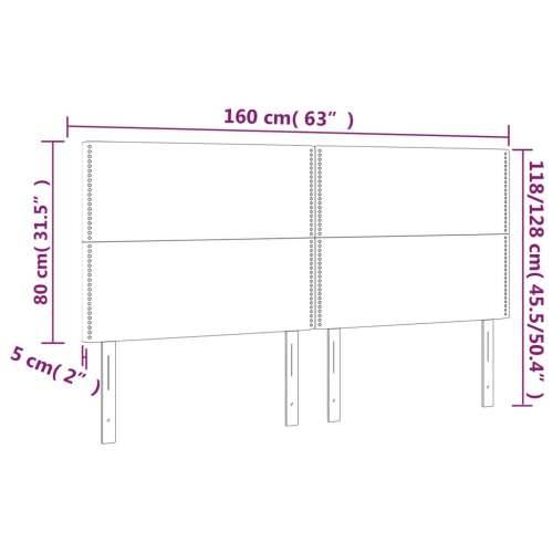 LED uzglavlje bijelo 160x5x118/128 cm od umjetne kože - Bijela 160 x 5 x 118/128 cm 1 Cijena