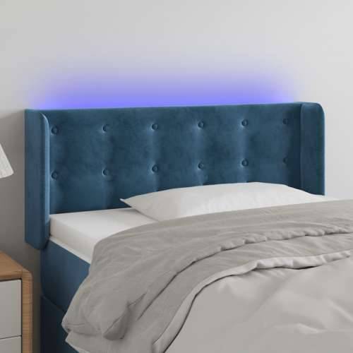 LED uzglavlje tamnoplavo 83x16x78/88 cm baršunasto - Tamno plava 83 x 16 x 78/88 cm 1 Cijena