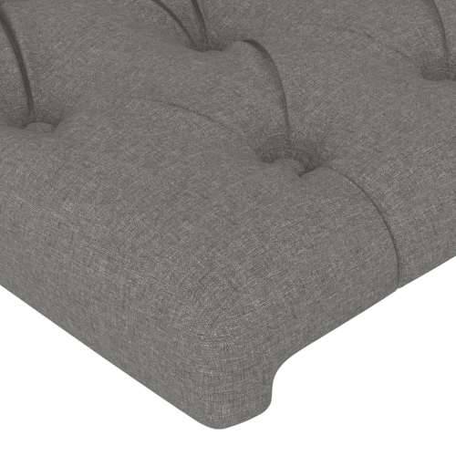 LED uzglavlje tamnosivo 200x7x118/128 cm od tkanine - Tamno siva 200 x 7 x 118/128 cm 1 Cijena