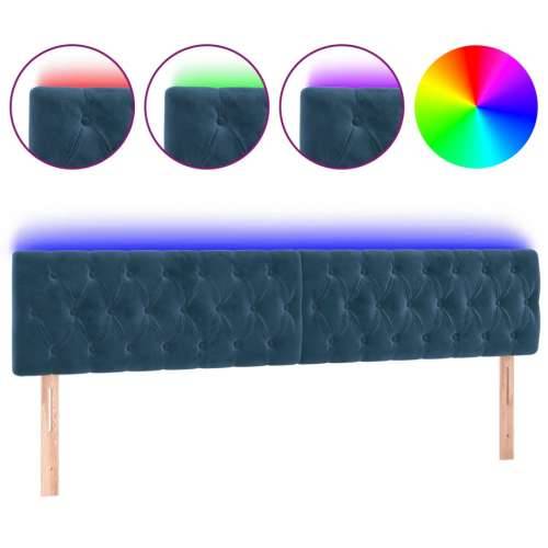 LED uzglavlje tamnoplavo 180x7x78/88 cm baršunasto - Tamno plava 180 x 7 x 78/88 cm 1 Cijena