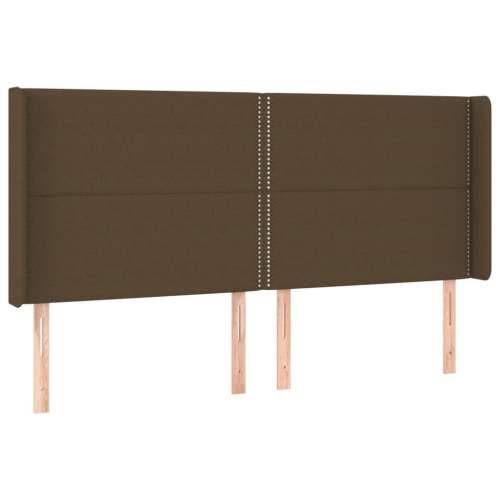 LED uzglavlje tamnosmeđe 163x16x118/128 cm od tkanine - Tamno smeđa 163 x 16 x 118/128 cm 1 Cijena