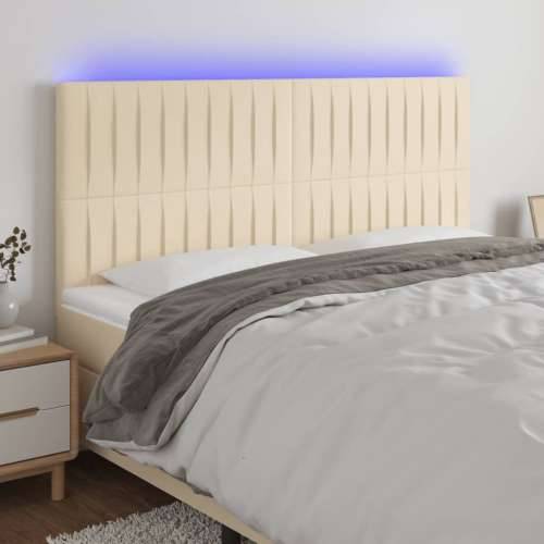 LED uzglavlje krem 200x5x118/128 cm od tkanine - Krema 200 x 5 x 118/128 cm 1 Cijena