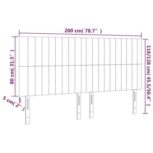 LED uzglavlje krem 200x5x118/128 cm od tkanine - Krema 200 x 5 x 118/128 cm 1 Cijena