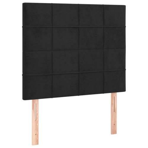 LED uzglavlje crno 90x5x118/128 cm baršunasto - Crna 90 x 5 x 118/128 cm 1 Cijena