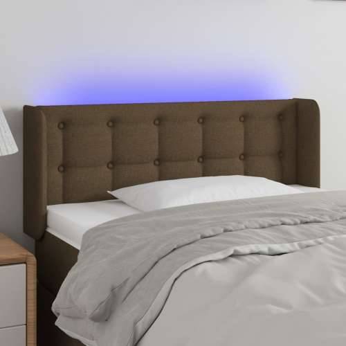 LED uzglavlje tamnosmeđe 83x16x78/88 cm od tkanine - Tamno smeđa 83 x 16 x 78/88 cm 1 Cijena