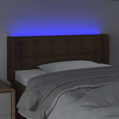 LED uzglavlje tamnosmeđe 83x16x78/88 cm od tkanine - Tamno smeđa 83 x 16 x 78/88 cm 1 Cijena
