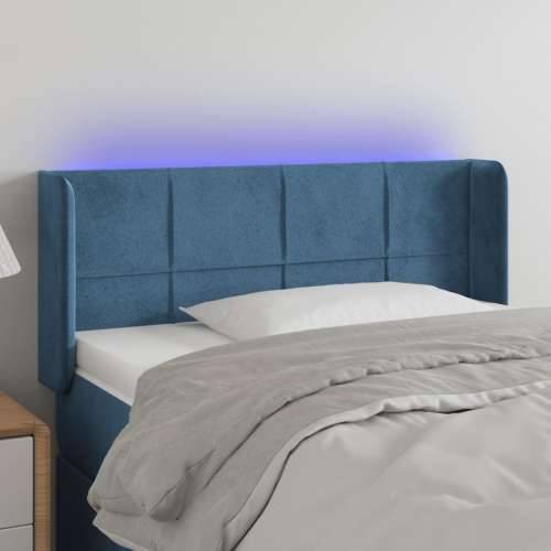 LED uzglavlje tamnoplavo 103x16x78/88 cm baršunasto - Tamno plava 103 x 16 x 78/88 cm 1 Cijena