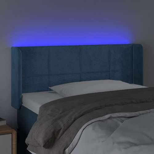 LED uzglavlje tamnoplavo 103x16x78/88 cm baršunasto - Tamno plava 103 x 16 x 78/88 cm 1 Cijena