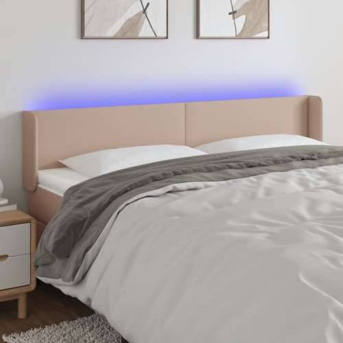 LED uzglavlje boja cappuccina 163x16x78/88 cm od umjetne kože - Boja cappuccina 163 x 16 x 78/88 cm 1 Cijena
