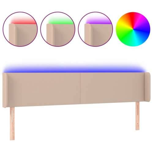 LED uzglavlje boja cappuccina 163x16x78/88 cm od umjetne kože - Boja cappuccina 163 x 16 x 78/88 cm 1 Cijena