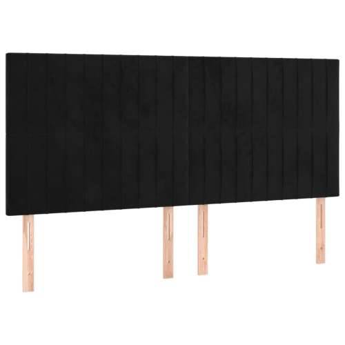 LED uzglavlje crno 180x5x118/128 cm baršunasto - Crna 180 x 5 x 118/128 cm 1 Cijena