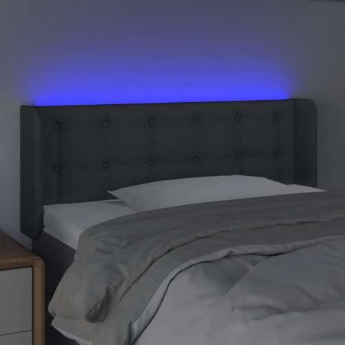 LED uzglavlje tamnosivo 103x16x78/88 cm od tkanine - Tamno siva 103 x 16 x 78/88 cm 1 Cijena
