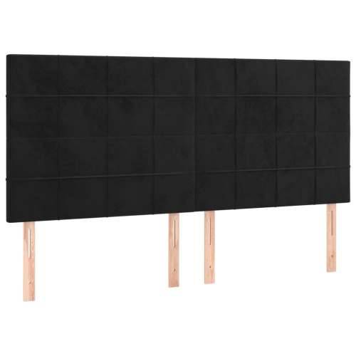 LED uzglavlje crno 160x5x118/128 cm baršunasto - Crna 160 x 5 x 118/128 cm 1 Cijena