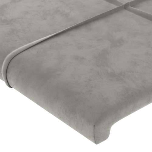 LED uzglavlje svjetlosivo 90x5x118/128 cm baršunasto - Svjetlosiva 90 x 5 x 118/128 cm 1 Cijena