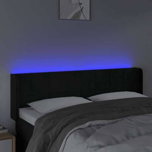 LED uzglavlje crno 147x16x78/88 cm baršunasto - Crna 147 x 16 x 78/88 cm 1 Cijena
