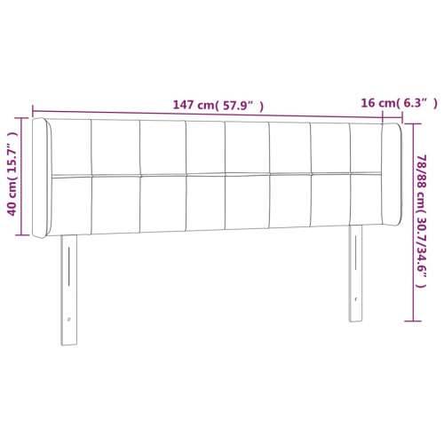 LED uzglavlje crno 147x16x78/88 cm baršunasto - Crna 147 x 16 x 78/88 cm 1 Cijena
