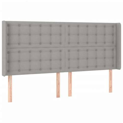 LED uzglavlje svjetlosivo 203 x 16 x 118/128 cm od tkanine - Svjetlosiva 203 x 16 x 118/128 cm 1 Cijena