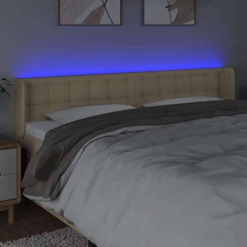 LED uzglavlje krem 203x16x78/88 cm od tkanine - Krema 203 x 16 x 78/88 cm 1 Cijena