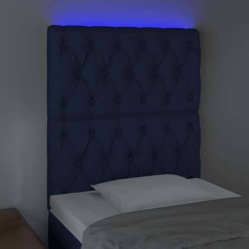LED uzglavlje plavo 80x7x118/128 cm od tkanine - Plava 80 x 7 x 118/128 cm 1 Cijena