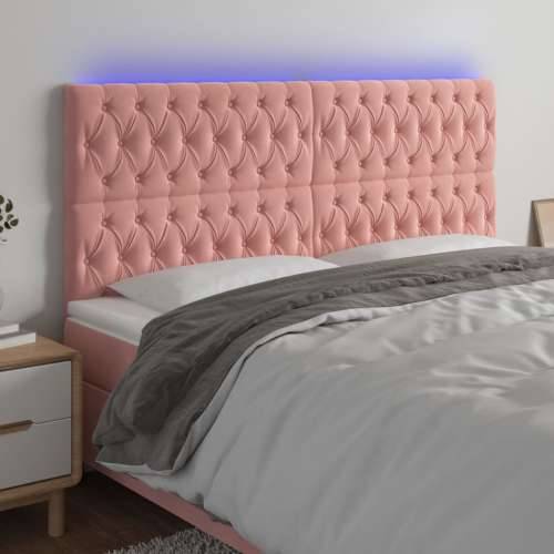 LED uzglavlje ružičasto 200x7x118/128 cm baršunasto - Ružičasta 200 x 7 x 118/128 cm 1 Cijena
