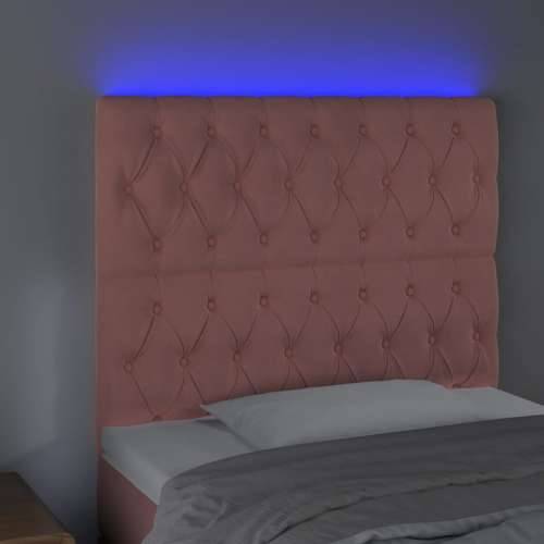 LED uzglavlje ružičasto 90x7x118/128 cm baršunasto - Ružičasta 90 x 7 x 118/128 cm 1 Cijena
