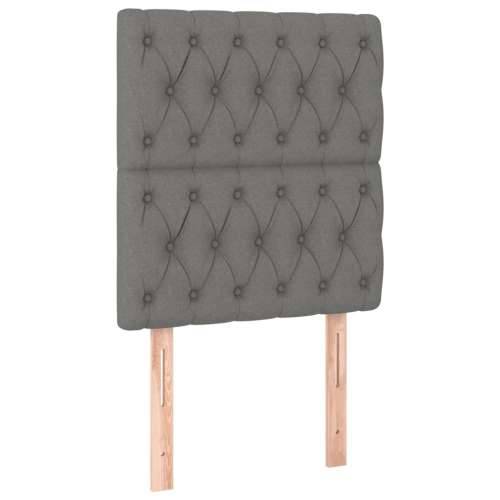LED uzglavlje tamnosivo 80x7x118/128 cm od tkanine - Tamno siva 80 x 7 x 118/128 cm 1 Cijena