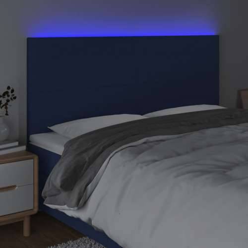 LED uzglavlje plavo 180x5x118/128 cm od tkanine - Plava 180 x 5 x 118/128 cm 1 Cijena