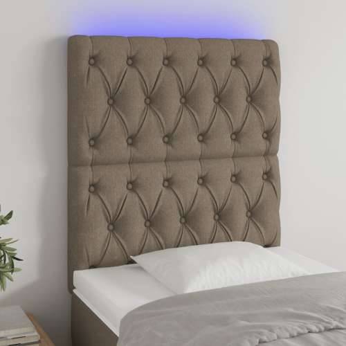 LED uzglavlje smeđesivo 80x7x118/128 cm od tkanine - Sivo-smeđa 80 x 7 x 118/128 cm 1 Cijena